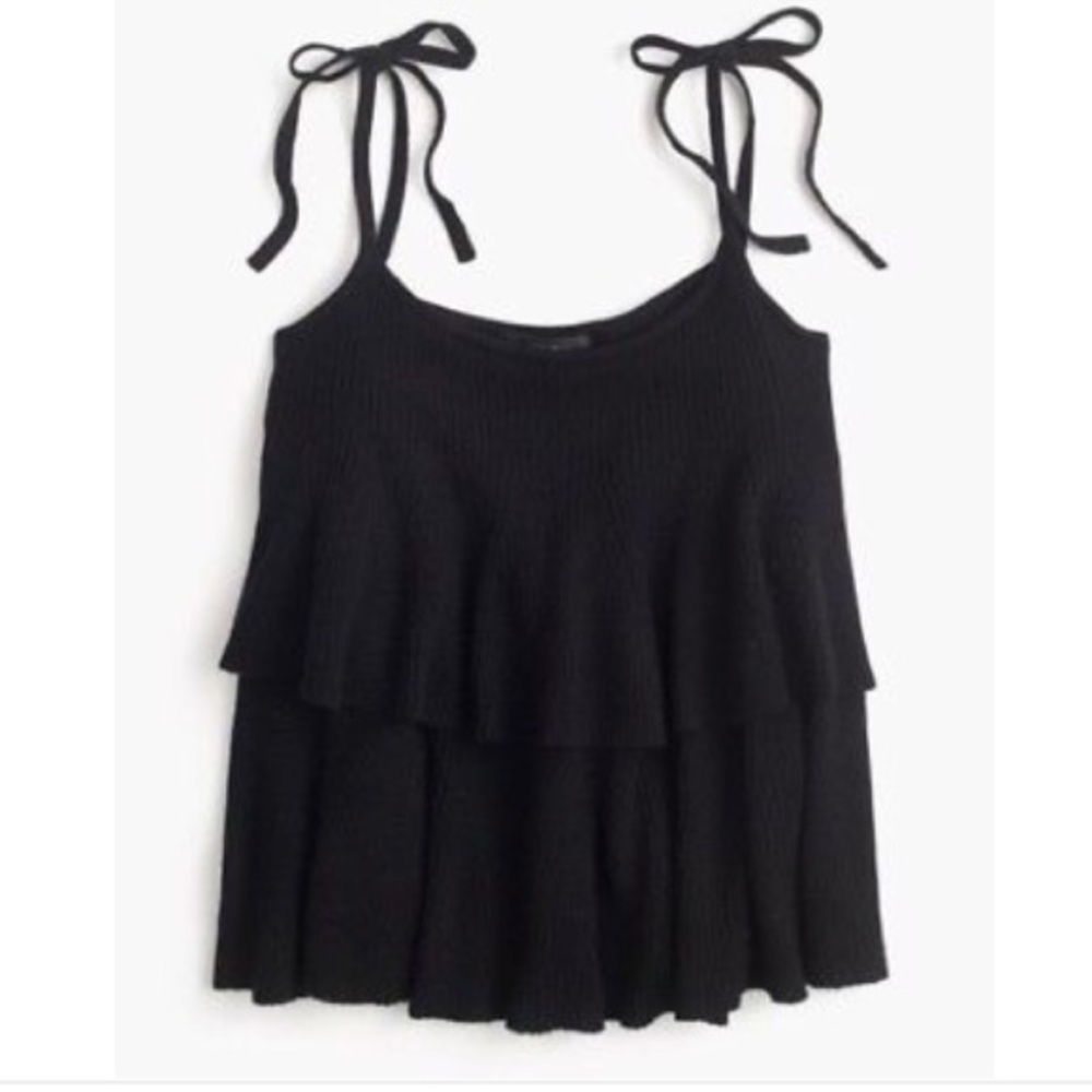 J. Crew Tiered Top in Merino Wool